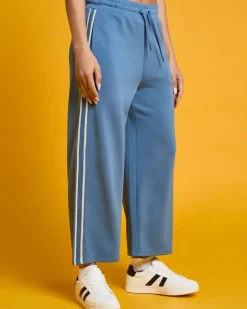 Helen Steele Blue Modal Crop Soft Touch Trousers