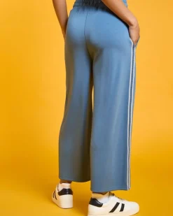 Helen Steele Blue Modal Crop Soft Touch Trousers