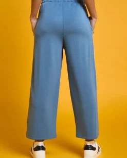 Helen Steele Blue Modal Crop Soft Touch Trousers