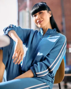 Helen Steele Blue Modal Soft Touch Side Tape Jacket