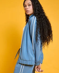 Helen Steele Blue Modal Soft Touch Side Tape Jacket