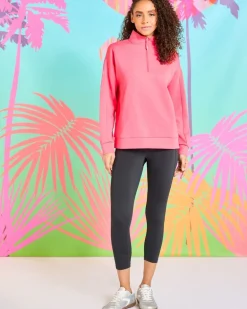 Helen Steele Pink Neon Half Zip Sweatshirt
