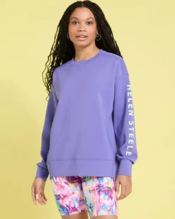 Helen Steele Purple Neo Crew Neck Sweater