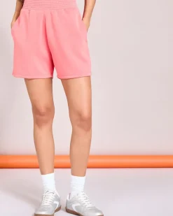 Helen Steele Soft Touch Coral Modal Gathered Waist Shorts