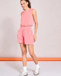 Helen Steele Soft Touch Coral Modal Gathered Waist Shorts