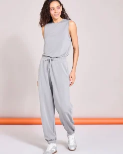 Helen Steele Soft Touch Grey Modal Gathered Hem Joggers