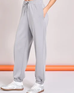 Helen Steele Soft Touch Grey Modal Gathered Hem Joggers