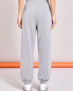 Helen Steele Soft Touch Grey Modal Gathered Hem Joggers