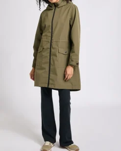 Hooded Spring Rain Parka Coat