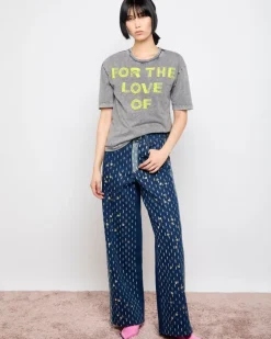 Joanne Hynes Double Denim Crystal Embellished Two Tone Jean