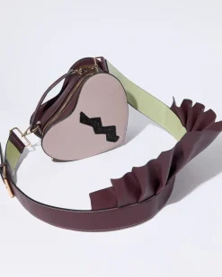 Joanne Hynes 'My Heart Belongs' Rhinestone Heart Bag With Frill Strap