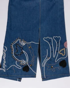Joanne Hynes 'Tiger Lady' Embellished Denim Skirt