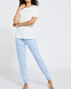 Knit Cuff Leg Pyjama Set