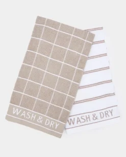 Large Terry Tea Towels - Pack Of 2
