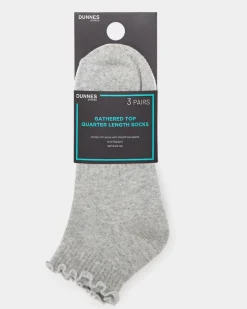 Lettuce Edge Quarter Length Socks - Pack Of 3