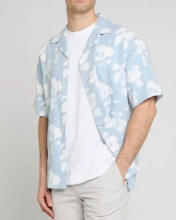 Linen Blend Print Shirt