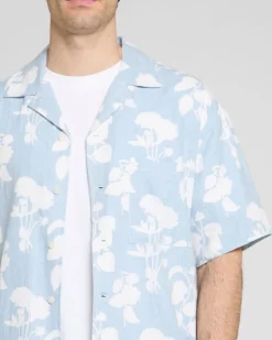 Linen Blend Print Shirt