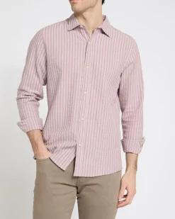 Long Sleeve Cotton Stripe Shirt