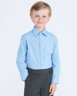 Long-Sleeved Easy Iron Shirt - Pack Of 3 - (4-16 Years)