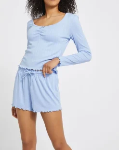 Long-Sleeved Short Pyjama Set