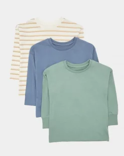 Long-Sleeved Tops - Pack Of 3 (6 Months-5 Years)