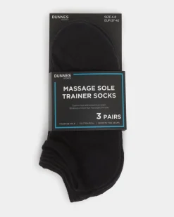 Massage Sole Trainer Socks - Pack Of 3