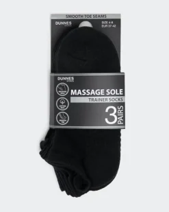 Massage Sole Trainer Socks - Pack Of 3