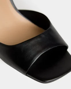 Mid-Heel Closed Back Patent Sandals