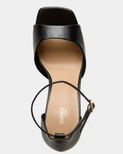 Mid-Heel Closed Back Patent Sandals