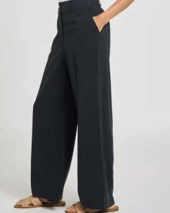 Modal High Waisted Wide Leg Trousers