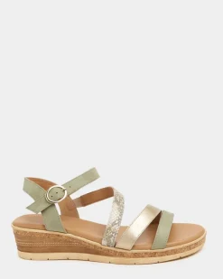 Multi Strap Wedge Sandal