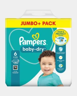 Pampers Baby Dry Size 6 Jumbo Plus - 62 Nappies