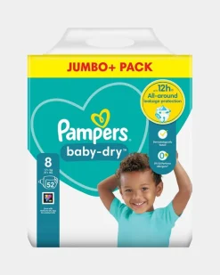 Pampers Baby Dry Size 8 Jumbo Plus - 52 Nappies