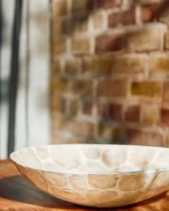 Paul Costelloe Living Bamboo And Capiz Bowl