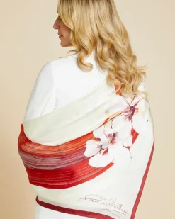 Paul Costelloe Living Studio Circle Floral Silk Scarf