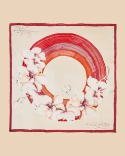 Paul Costelloe Living Studio Circle Floral Silk Scarf