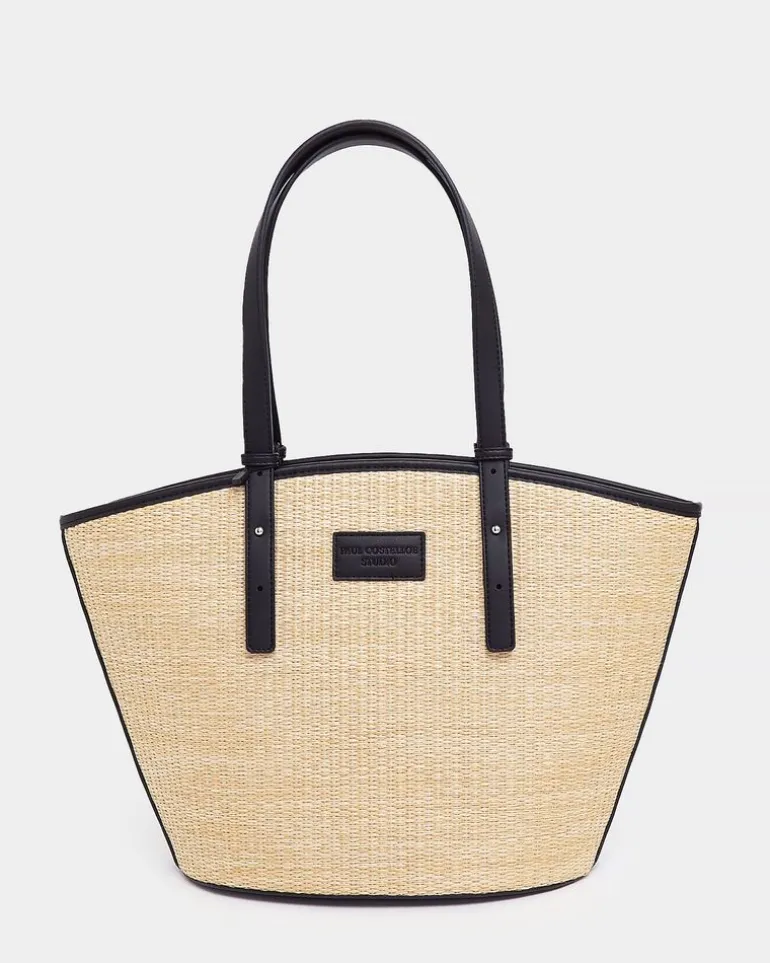 Paul Costelloe Living Studio Black Beach Bag