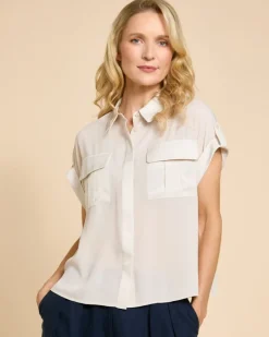 Paul Costelloe Living Studio Stone Pocket Blouse