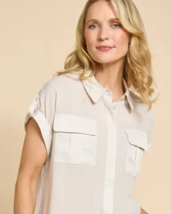 Paul Costelloe Living Studio Stone Pocket Blouse
