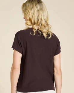 Paul Costelloe Living Studio Brown Parga Short Sleeve Knit