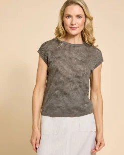 Paul Costelloe Living Studio Khaki Ayla Vest