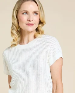 Paul Costelloe Living Studio Ivory Parga Short Sleeve Knit