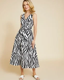 Paul Costelloe Living Studio Print Wrap Midi Dress