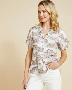Paul Costelloe Living Studio 100% Linen SS25 Print Shirt