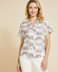Paul Costelloe Living Studio 100% Linen SS25 Print Shirt