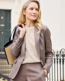 Paul Costelloe Living Studio Khaki Linen Blazer