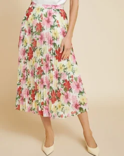 Paul Costelloe Living Studio Floral Pleat Skirt