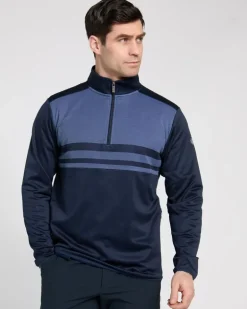 Pádraig Harrington Half Zip Jacquard Stripe Top