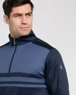 Pádraig Harrington Half Zip Jacquard Stripe Top