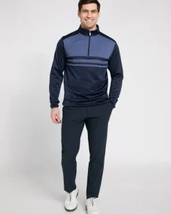 Pádraig Harrington Half Zip Jacquard Stripe Top